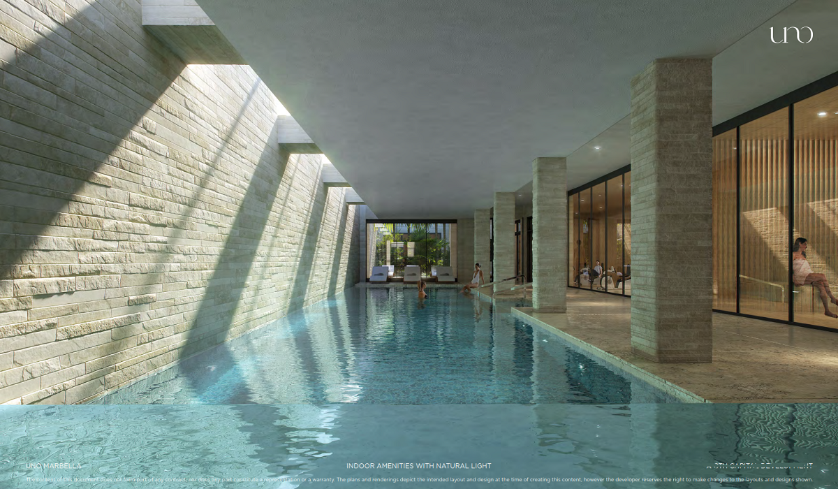 UNO Marbella Residences. heated indoor pool